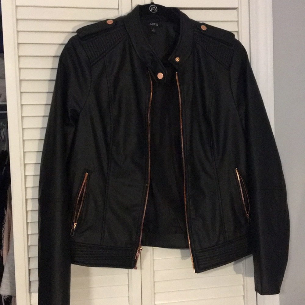 Black leather jacket